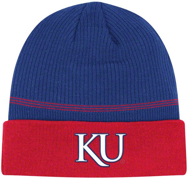 Kansas Jayhawks Blue Adidas 2011 Sideline Football Coaches Knit Hat