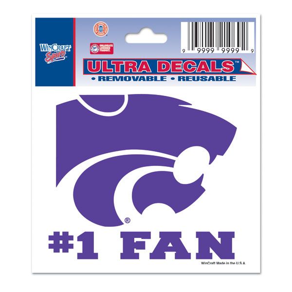 Kansas State Wildcats 3x4 1 Fan Decal