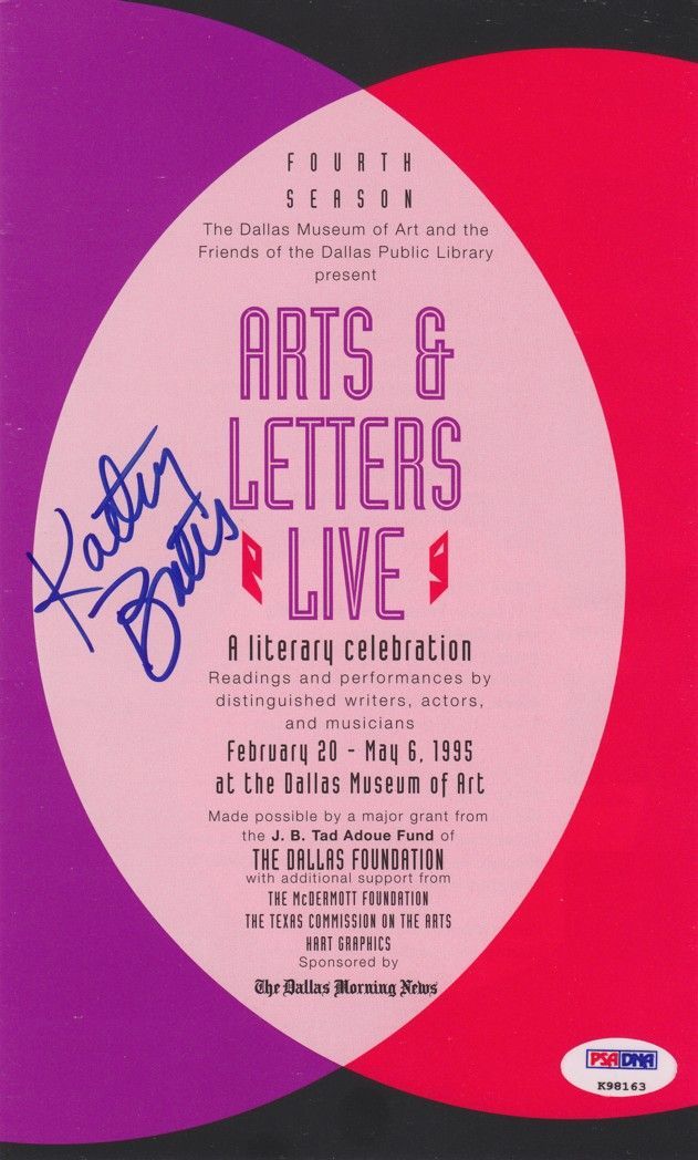 Kathy Bates Signed Autographed Program PSA DNA