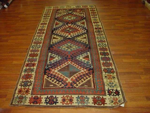 19th C South Caucasian KAZAK Runner Fjaa