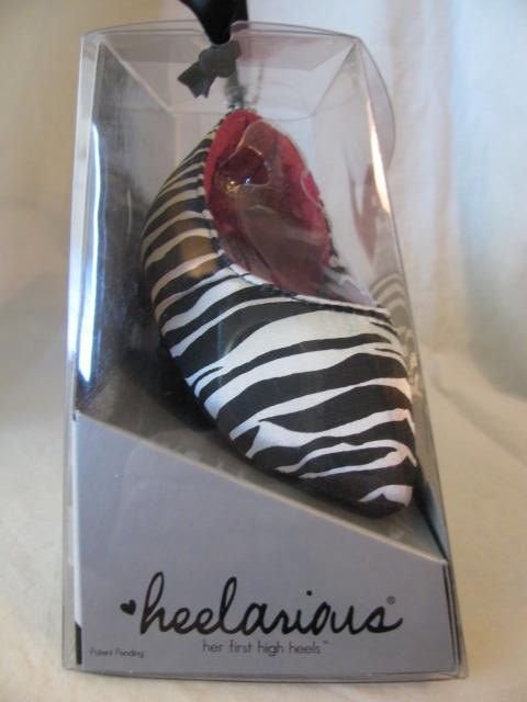 new KAYLA ZEBRA PRINT HEELARIOUS BABY HIGH HEEL SHOES infant 0 6mo