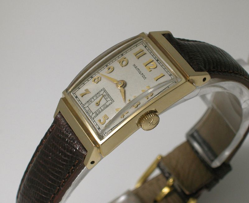 Very RARE Vintage 1949 Hamilton KEITH14K Gold Step Lugs 19J Mint Dial