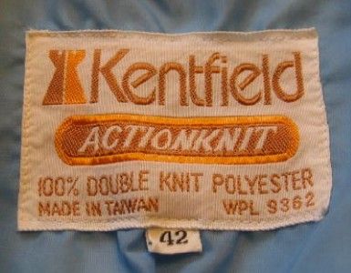 100% double knit polyester jacket by Kentfield in a nice spring blue