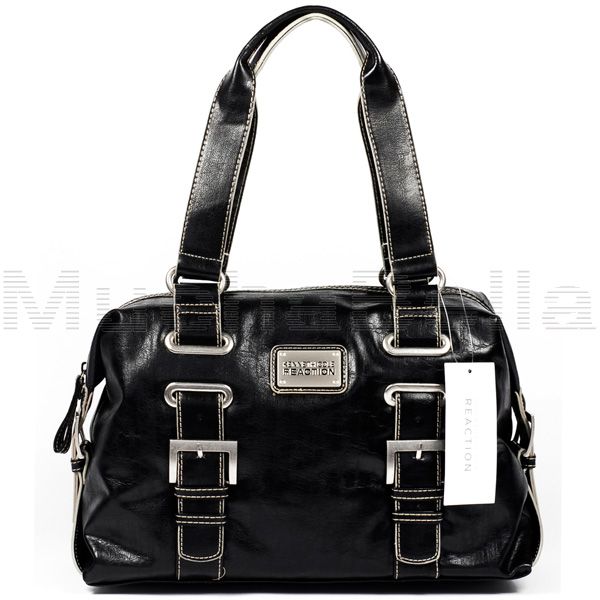 Kenneth Cole Reaction Interconnect Black Large Satchel Handbag MSRP