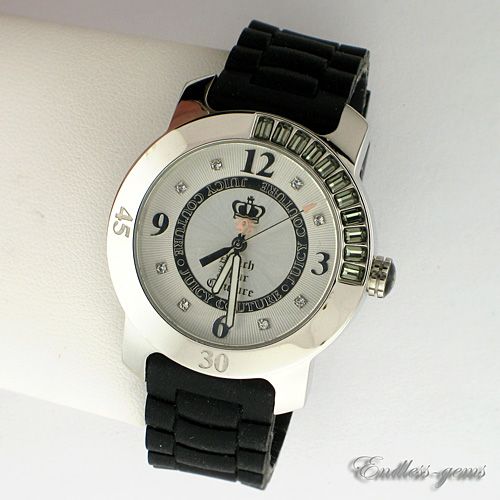 Juicy Couture by Movado Ladies Watch BFF Black Rubber SS WR