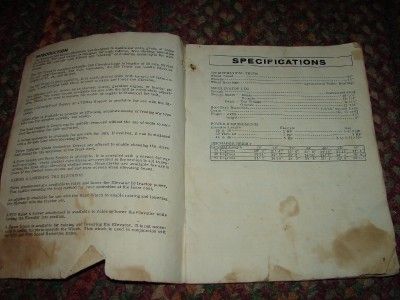 Kewanee 500 Series Elevator Owners Manual