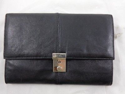 Stag Leather Travel Organizer With Lock & Key Passport Document Holder