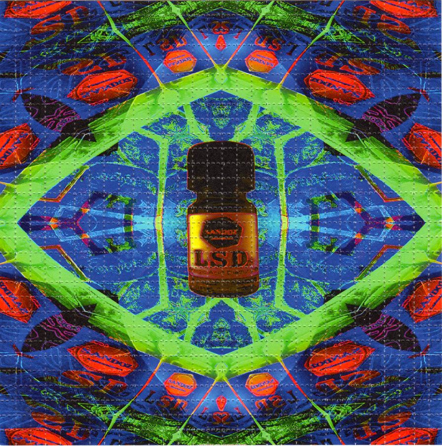 Blotter Art Psychedelic Perforated LSD Acid Art Hofmann Kesey