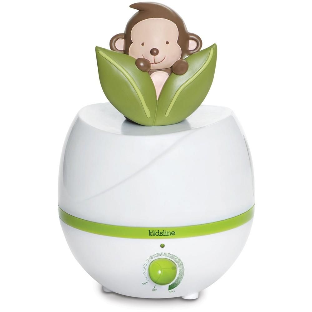 Kids Line Ultrasonic Cool Mist Monkey Humidifier   Color White   New