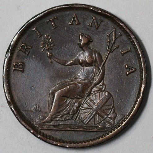 1807 XF Large Copper Penny King George III Old US Money