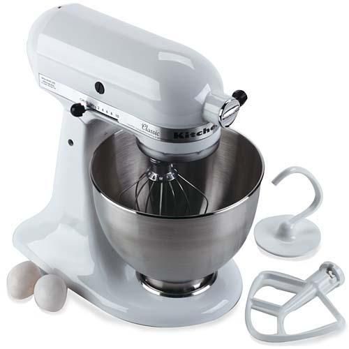 New KitchenAid Classic White 4 5 Qt Stand Mixer K45SSWH