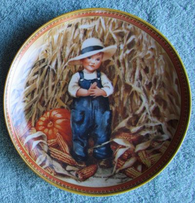 Knowles Childhood Holiday Memories Collectors Plates Thanksgiving