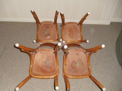 Lot of 4 Kohn Mundus Bentwood Thonet Chairs Poland