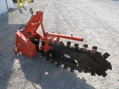 Kubota 5550A 3 PT Trencher Attachment for Tractors Hydraulic Lift PTO