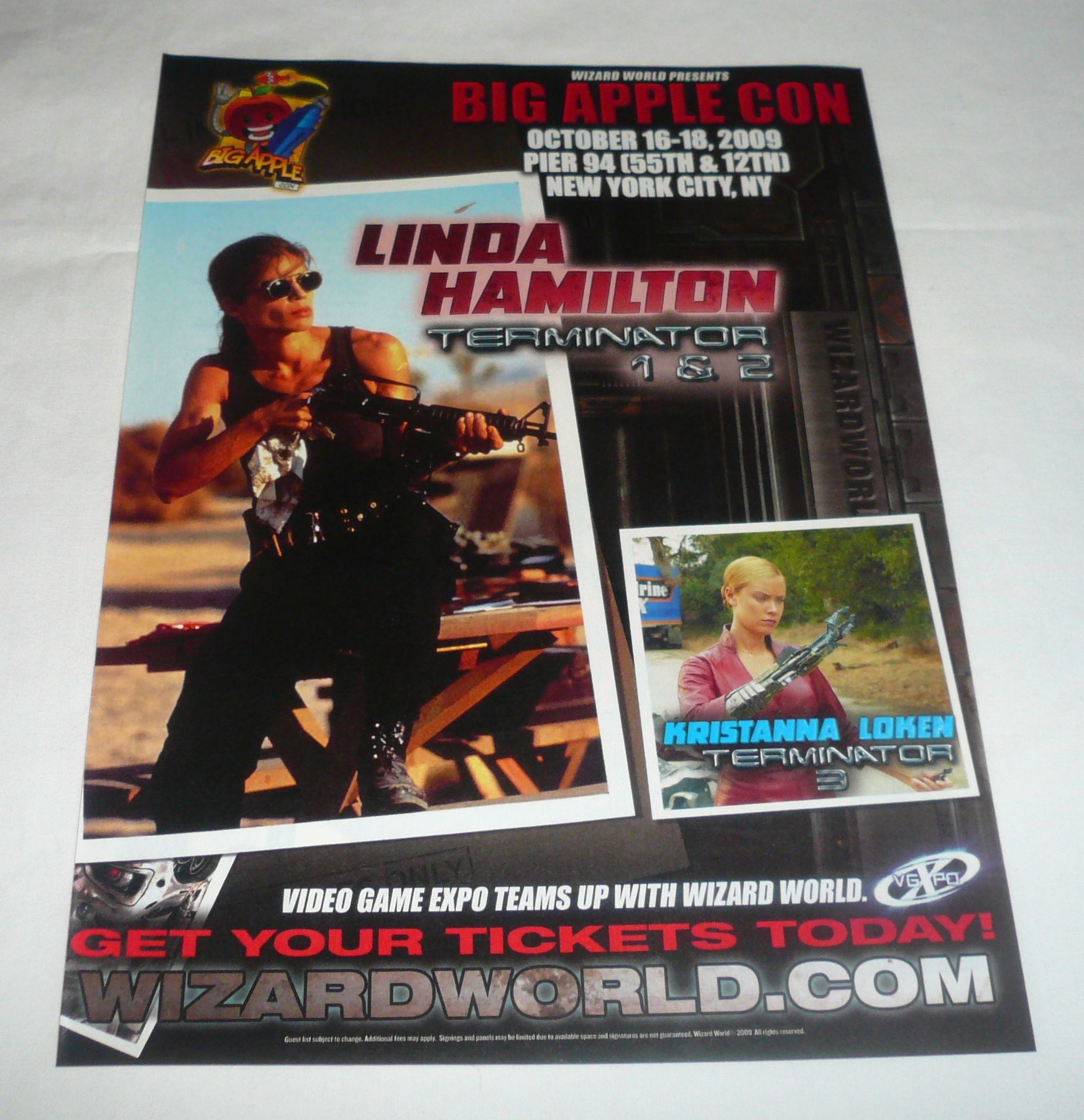 Big Apple Con Ad Page Terminator Linda Hamilton Kristanna Loken