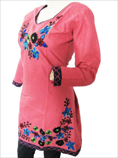 New Wool Woolen Shawl Women Tunic Kurta Kurti Shirt Dre