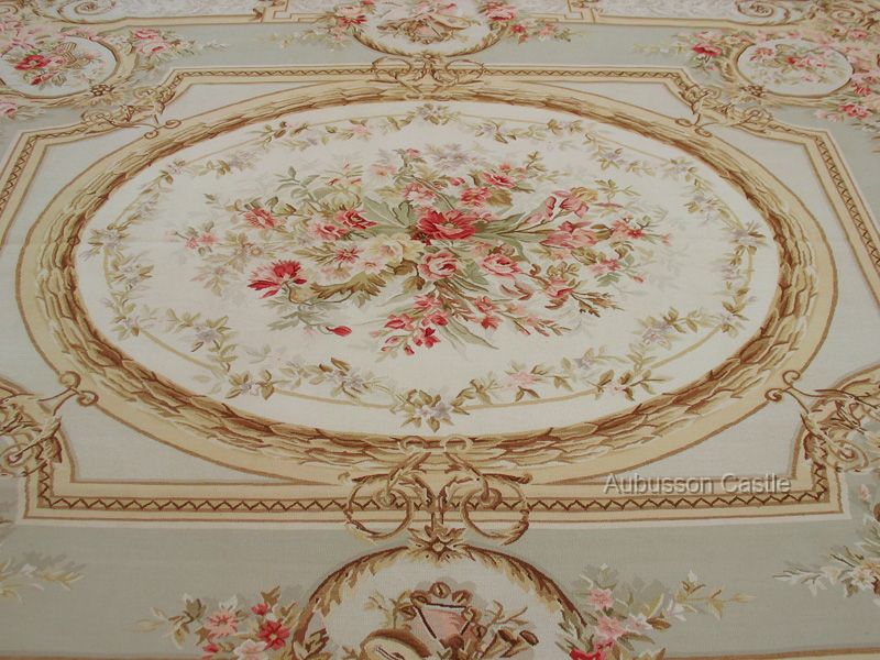 AUBUSSON RUG PASTEL BLUE