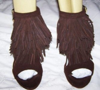 Jeffrey Campbell Ibiza Lala Fringe Platform Sandals 6