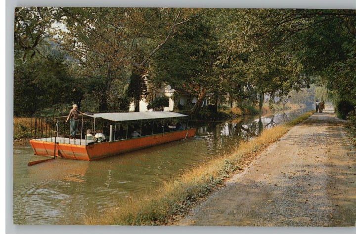 Postcard Delaware Canal Barge New Hope Pennsylvania PA