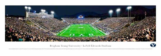 BYU Football LaVell Edwards Stadium Game Night 2011 Panoramic Poster