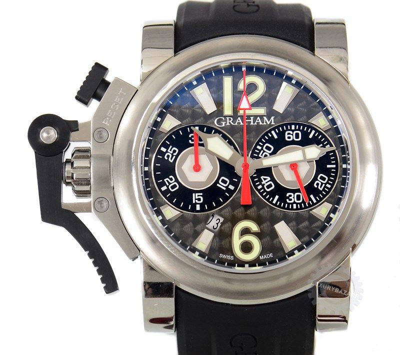 Graham Chronofighter Oversize Gun Metal 2OVBS B11A K10B