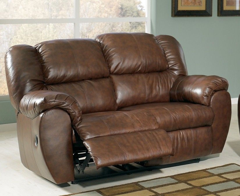 Family Sonoma Saddle Reclining Leather Sofa Loveseat