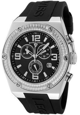 Swiss Legend Watch 30025 01 Mens Throttle Chronograph Black Dial