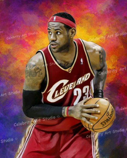 NBA Lebron James Cavalier Poster Oil Canvas Painting