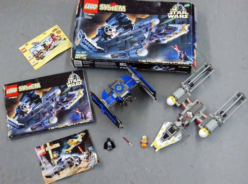 LEGO Star Wars 7150 TIE FIGHTER & Y WING   COMPLETE   Box MiniFigs