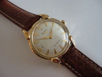 Stunning Vintage 1960s Mans Benrus Wristwatch Self Winding 17J, Silver