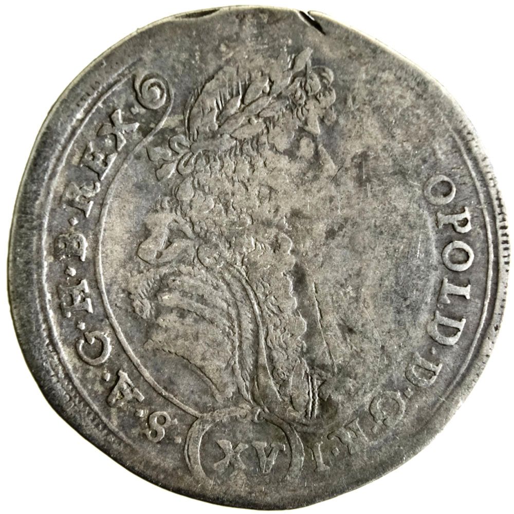 1688 KB Hungary Leopold I Emperor of Holy Roman Silver 15 Kreuzer Coin