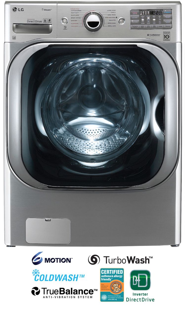 LG Washer WM8000HVA Steam Turbo Wash Allergiene Cycle Mega Capacity