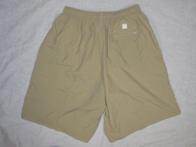 Nylon Lifeguard Swim Trunk 9 3 Pocket 2X XXL Khaki Mens Active Short