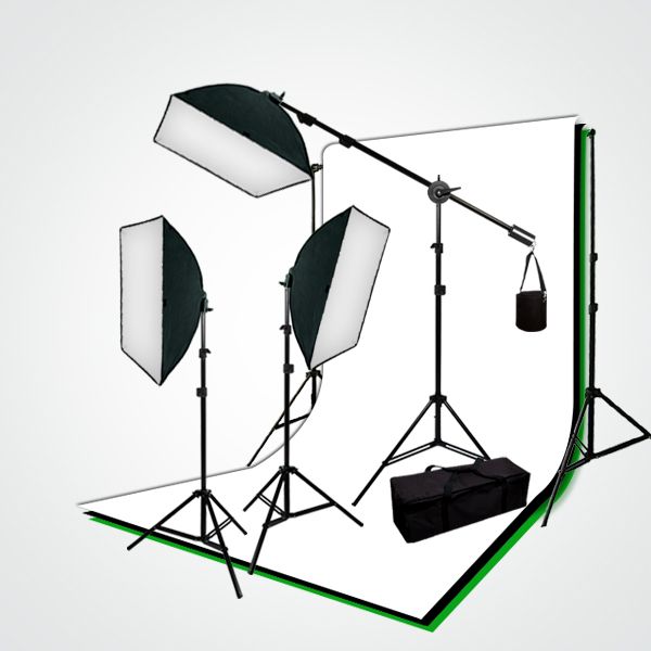 Muslin Background Support Stand Boom Lighting Light Kits JSC103