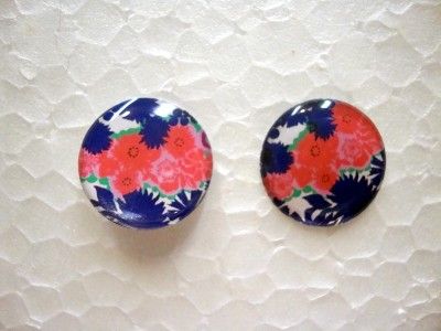 Lilly Pulitzer Autumn Garden 3 4 inch Round Studs