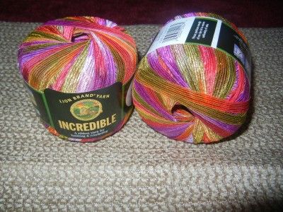 Lion Brand Incredible Ribbon Roving Yarn Purple Party