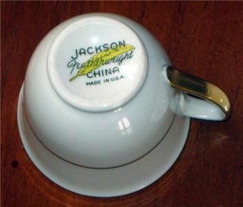 Jackson demitasse, Linda Pattern with floral motif and gold trimmings