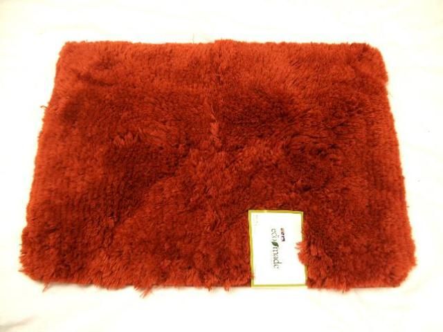 Shaw Living Sassy Shag 17 x 24 Nylon Bath Rug Rust