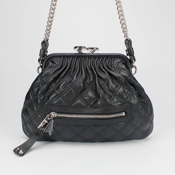 Marc Jacobs Classic Little Stam Black with Nickel C3121002 $895