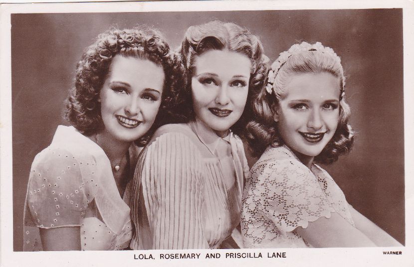 Lola Rosemary Priscilla Lane Actrress Photo Postcard