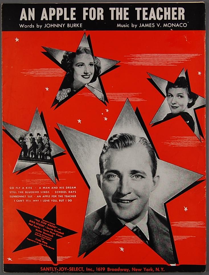 An Apple for The Teacher Burke Monaco Bing Crosby 1939 The Star Maker