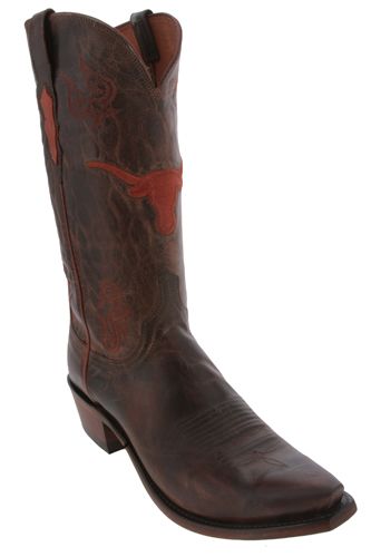 Lucchese Tan University of Texas NCAA Mens Cowboy Boots