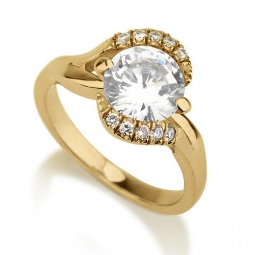 Lucile 1 14 Carat SI2 Clarity Enhanced Solitaire Diamonds 14k Yellow