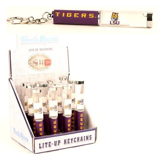 LSU Tigers Keychain Liquid Lite Up NCAA New SEALED