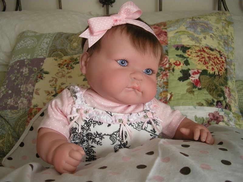 Reborn Berenguer Baby Girl Doll *Madeline in Toile Boutique Layette