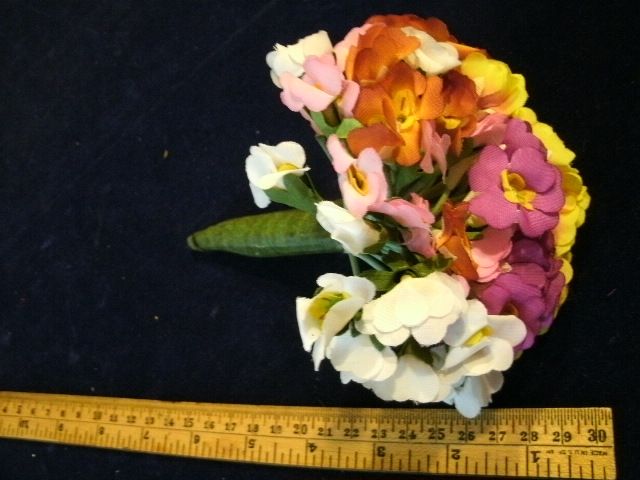 Vintage Millinery Flower Collection Pink White Hat Doll Size W511