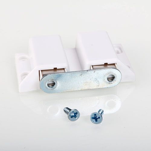 New Cabinet Hardware DIY Double Magnetic Catch Stop Stopper White