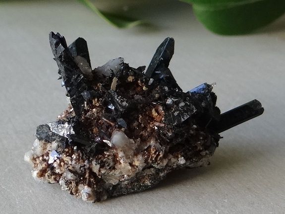 AEGIRINE WITH QUARTZ AND FELDSPAR CRYSTALS CLUSTER SPECIMEN   FROM