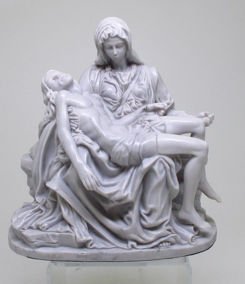 The Pieta Marble Finish Statue Collect Figurine Museum Christianity