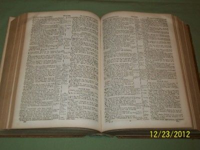 1846 Large Leather Family Bible Mannsville NY Jefferson County